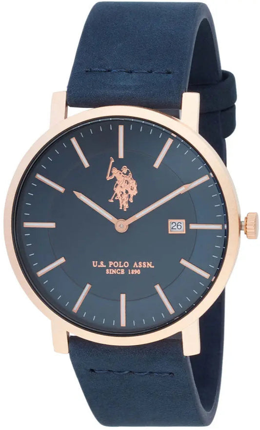 U.S. POLO USP7156BL Jackson Blue Leather Strap