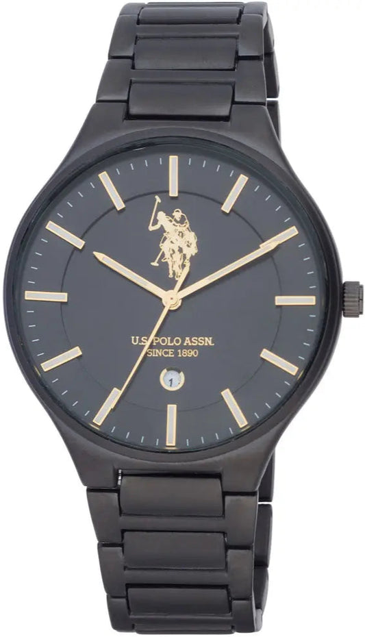 U.S. POLO USP7185YG Jordan Black Metallic Bracelet