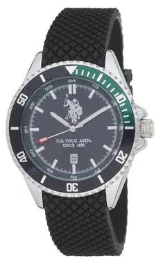 U.S. POLO USP7219BK Spencer Black Rubber Strap