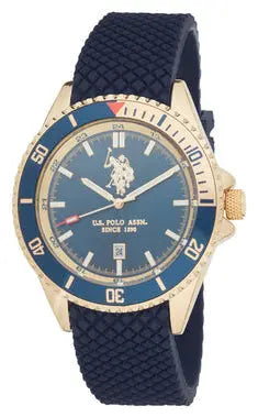 U.S. POLO USP7223YG Spencer Blue Rubber Strap