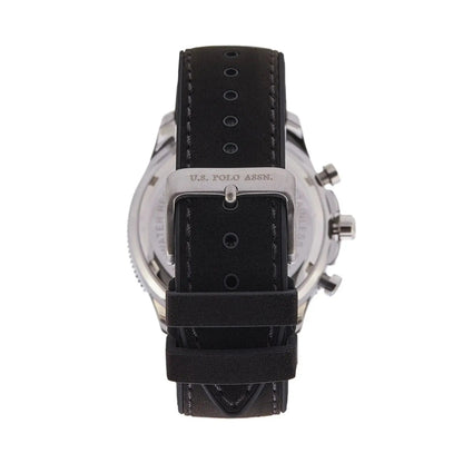 U.S. POLO USP7224LB Alexandre Black Leather Strap