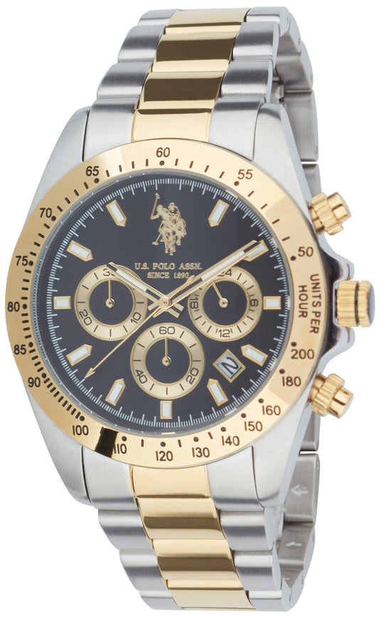 U.S. POLO USP7243BK Dublin Two Tone Stainless Steel Bracelet