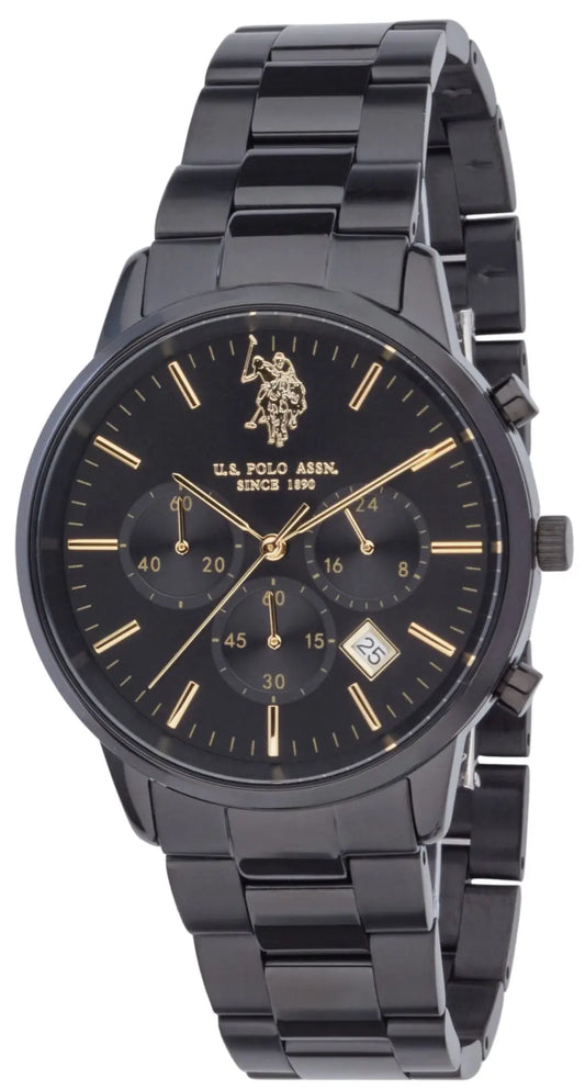 U.S. POLO USP7248BK Herald Black Stainless Steel Bracelet