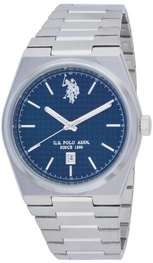 U.S. POLO USP7252BL Jamie Silver Stainless Steel Bracelet