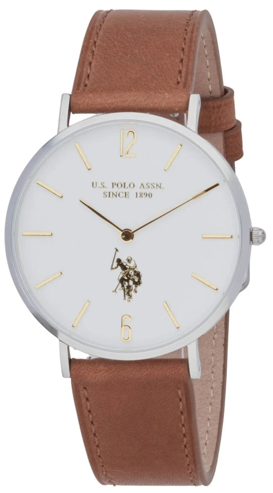 U.S. POLO USP7260ST Austin Brown Leather Strap