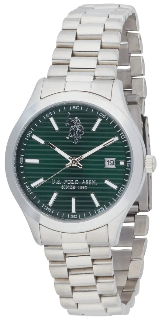 U.S. POLO USP7271GR Jayden Silver Stainless Steel Bracelet