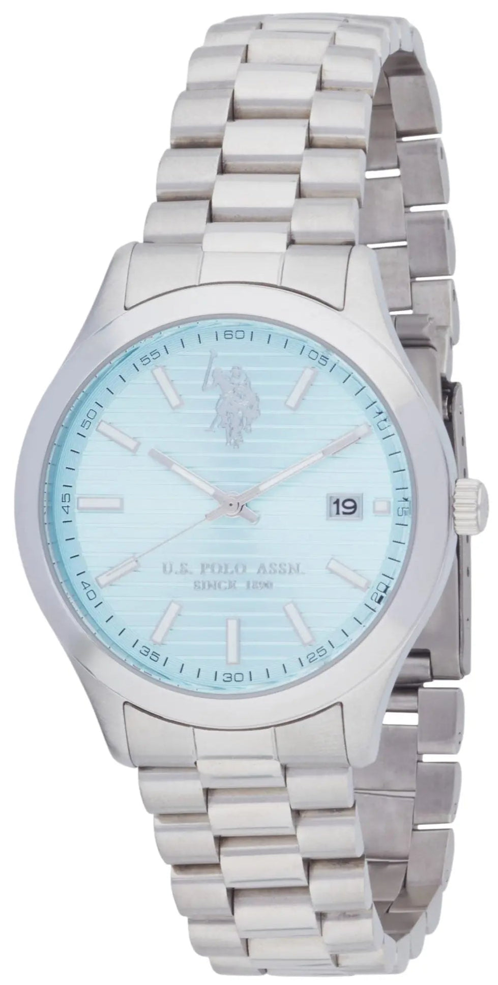 U.S. POLO USP7272AQ Jayden Silver Stainless Steel Bracelet