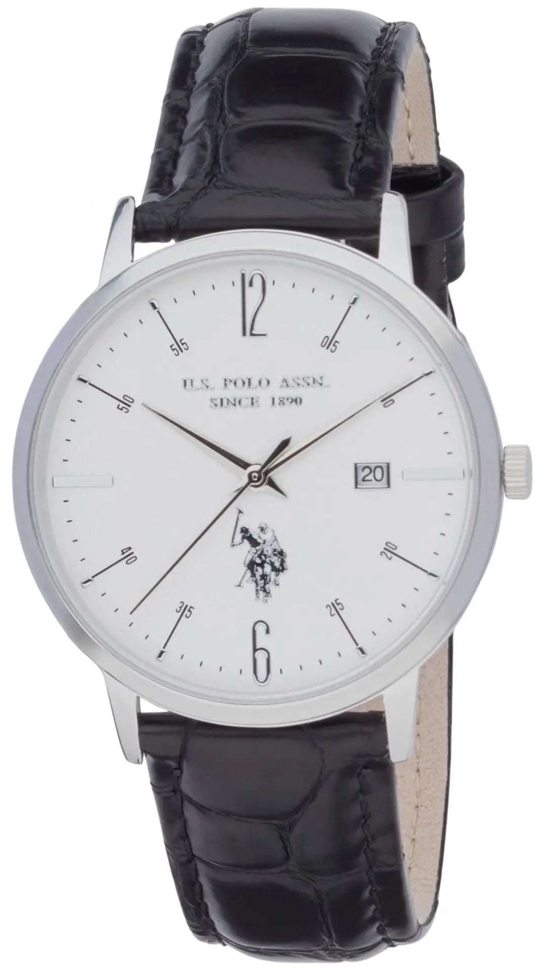U.S. POLO USP7273ST Dorian Black Leather Strap