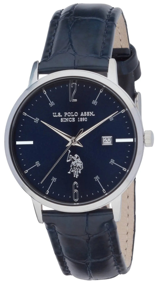 U.S. POLO USP7275BL Dorian Blue Leather Strap