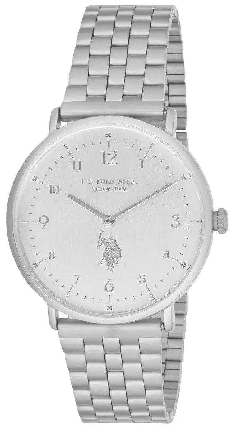 U.S. POLO USP7285ST Royal Silver Stainless Steel Bracelet