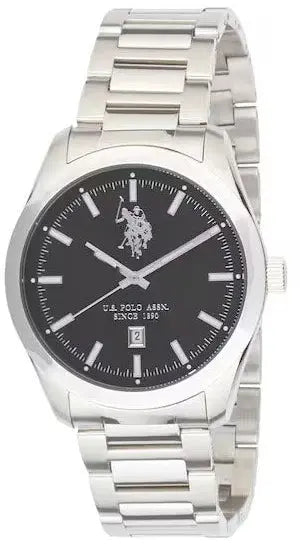 U.S. POLO USP7290BK Roman Silver Stainless Steel Bracelet