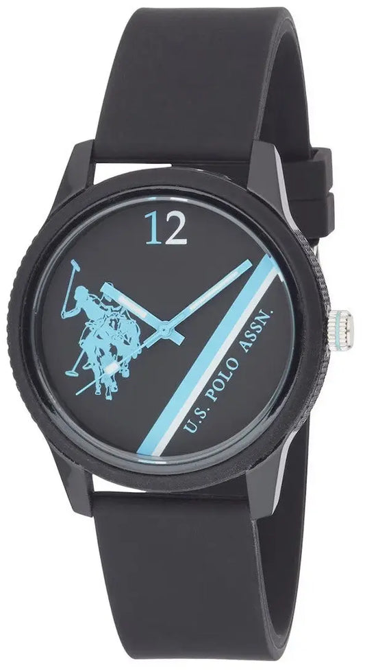 U.S. POLO USP7308BK Michael Black Silicon Strap