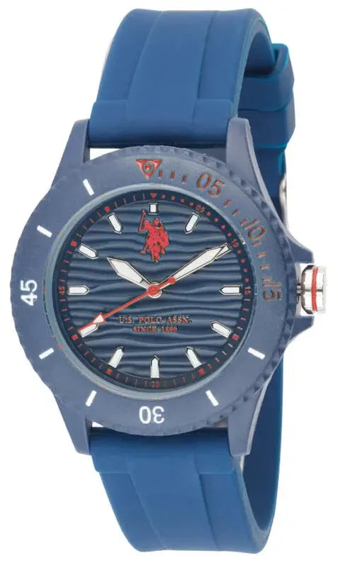 U.S. POLO USP7314RD Winner Blue Silicon Strap