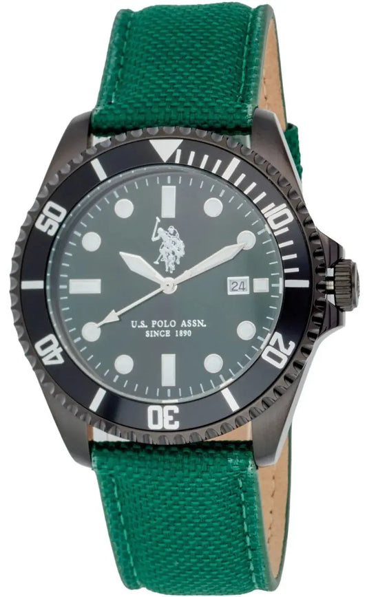 U.S. POLO USP7320GR Hampton Green Fabric Strap