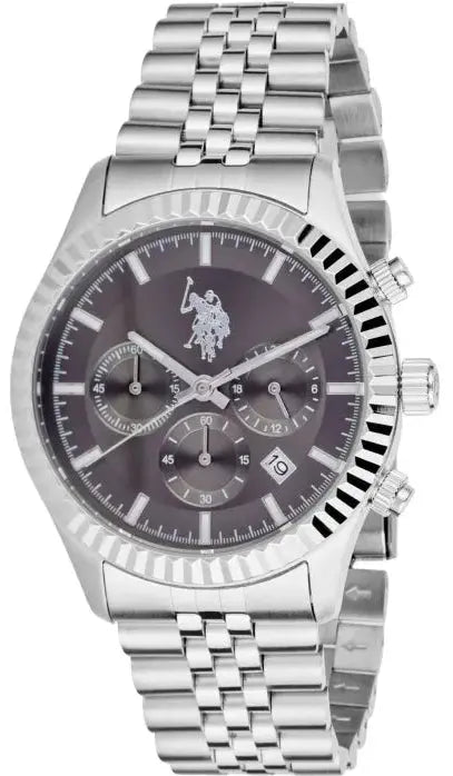 U.S. POLO USP7340GY Aron Silver Stainless Steel Bracelet