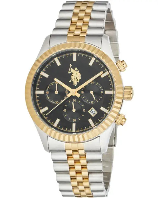 U.S. POLO USP7342BK Aron Two Tone Stainless Steel Bracelet