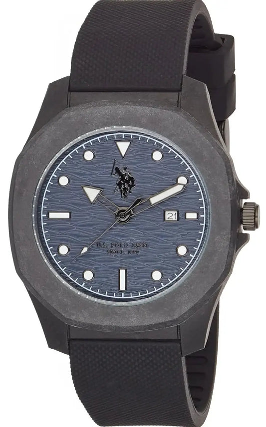U.S. POLO USP7357BL Calvin Black Silicon Strap
