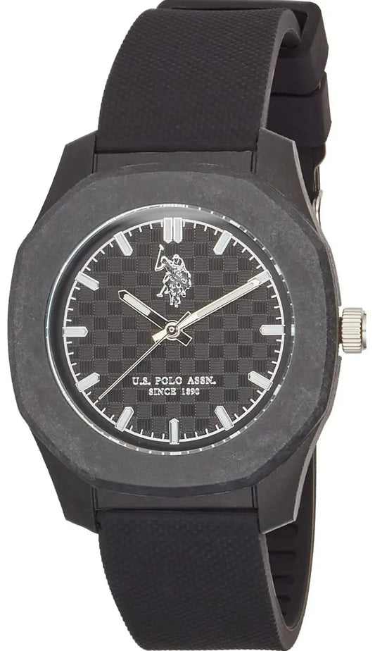 U.S. POLO USP7360BK Gordon Black Silicon Strap