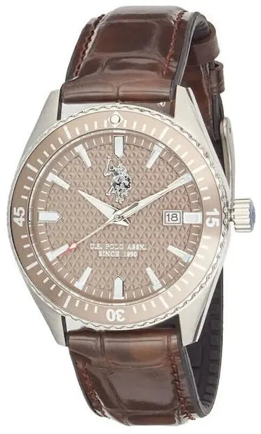 US POLO USP7111ST Ezra Brown Leather Strap