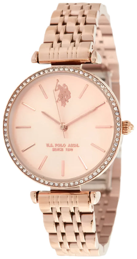 US POLO USP8107ST Camille Silver Metallic Mesh Bracelet