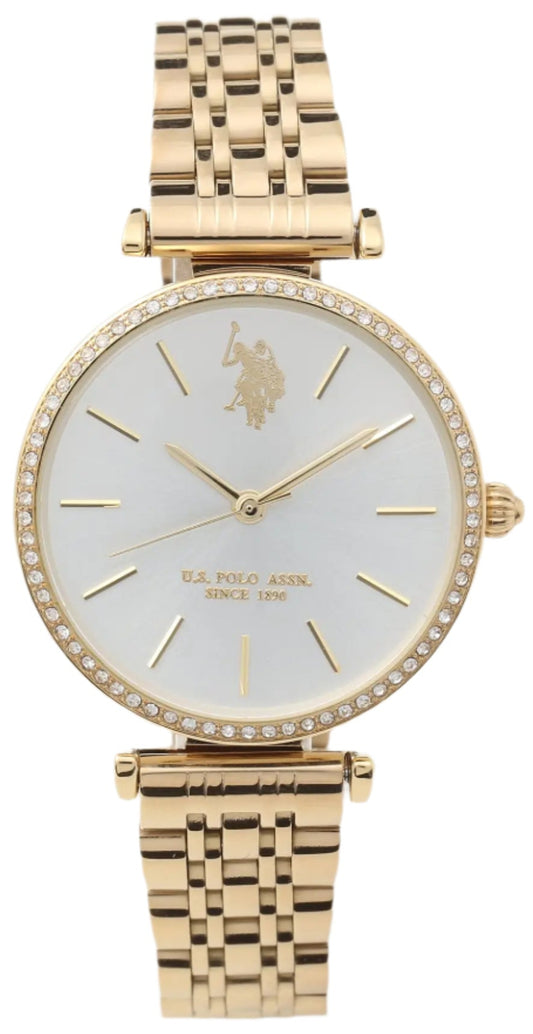 US POLO USP8107ST Camille Silver Metallic Mesh Bracelet