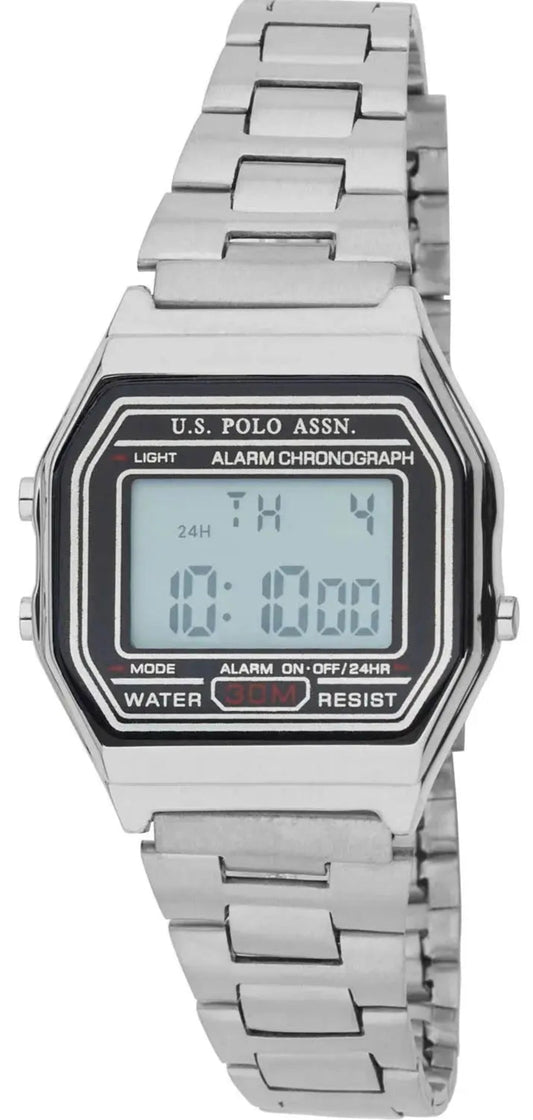 US POLO USP8107ST Camille Silver Metallic Mesh Bracelet