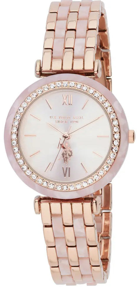US POLO USP8110YG Camille Gold Metallic Mesh Bracelet