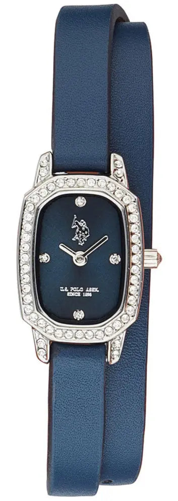US POLO USP8104BL Camille Blue Leather Strap