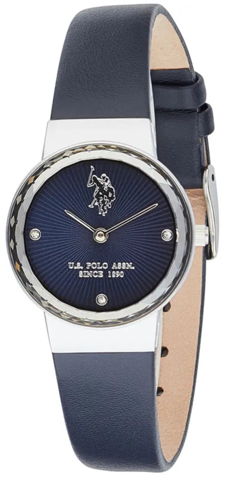 US POLO USP8104BL Camille Blue Leather Strap