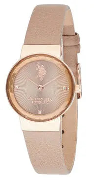 U.S. POLO USP8255TP Angelique Beige Leather Strap