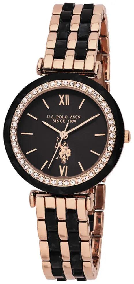 US POLO USP8110YG Camille Gold Metallic Mesh Bracelet