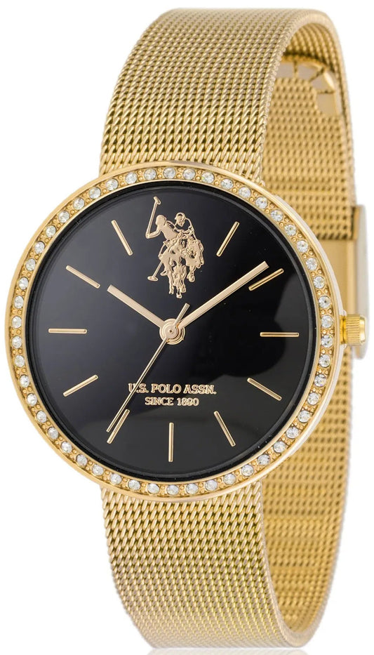 US POLO USP8107ST Camille Silver Metallic Mesh Bracelet