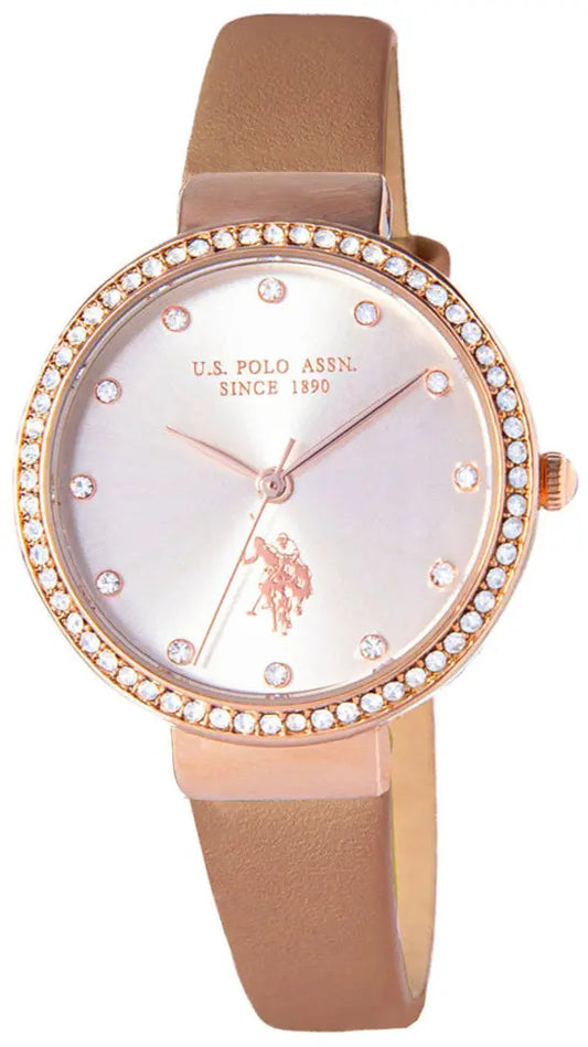 US POLO USP8103PK Camille Pink Leather Strap
