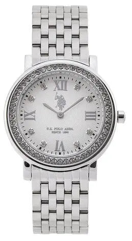 US POLO USP8107ST Camille Silver Metallic Mesh Bracelet