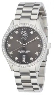 US POLO USP8107ST Camille Silver Metallic Mesh Bracelet