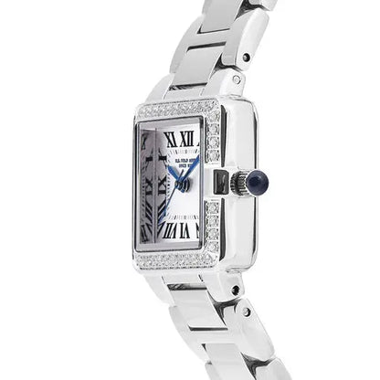 US POLO USP8107ST Camille Silver Metallic Mesh Bracelet