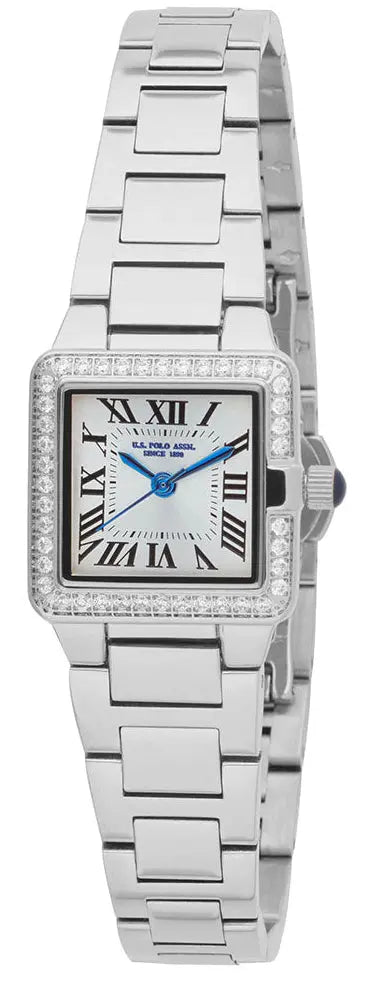 US POLO USP8107ST Camille Silver Metallic Mesh Bracelet