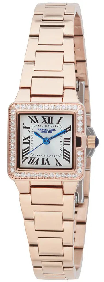 US POLO USP8107ST Camille Silver Metallic Mesh Bracelet