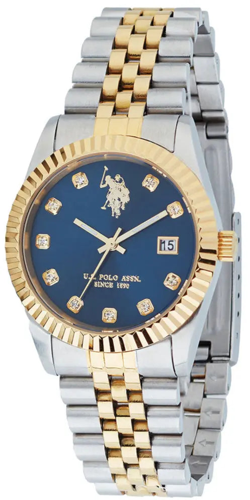 U.S. POLO USP8356BL Audrey Two Tone Stainless Steel Bracelet