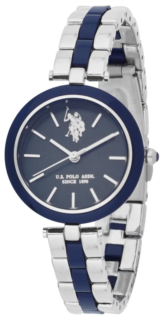 US POLO USP8107ST Camille Silver Metallic Mesh Bracelet