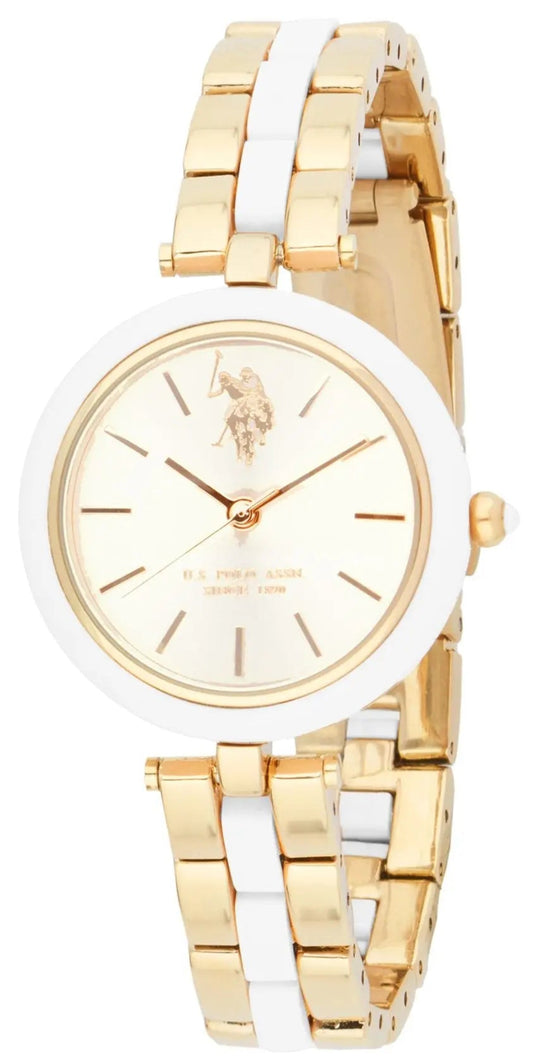 US POLO USP8107ST Camille Silver Metallic Mesh Bracelet