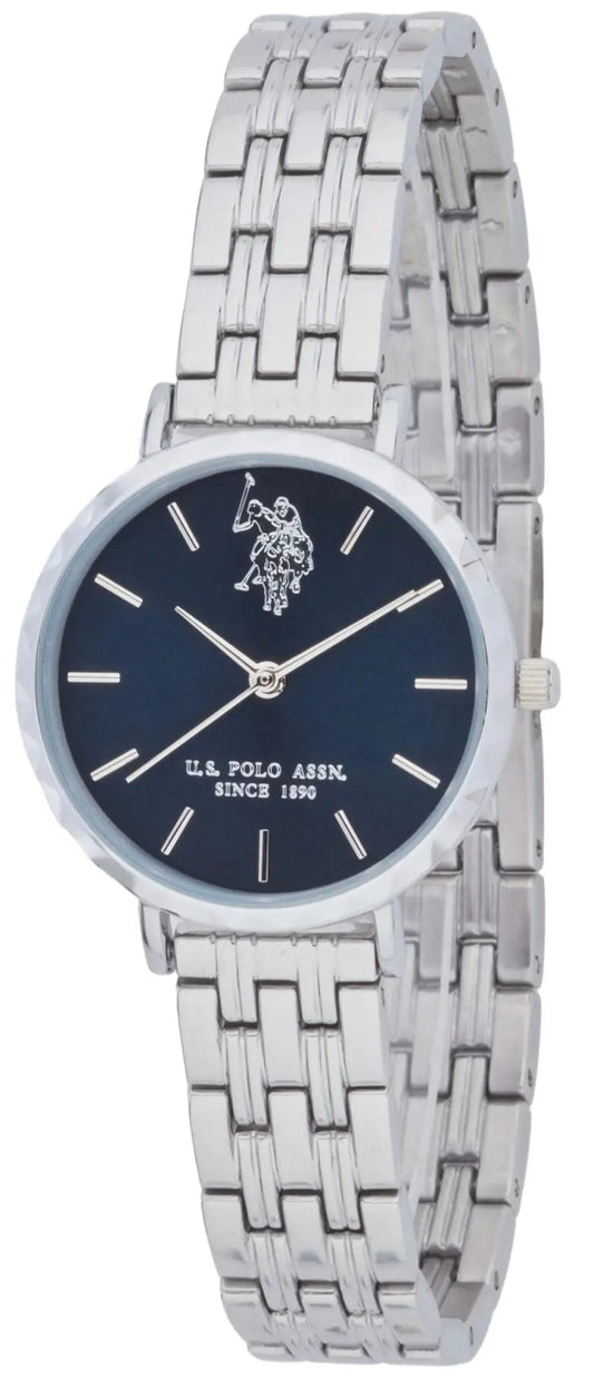 US POLO USP8107ST Camille Silver Metallic Mesh Bracelet