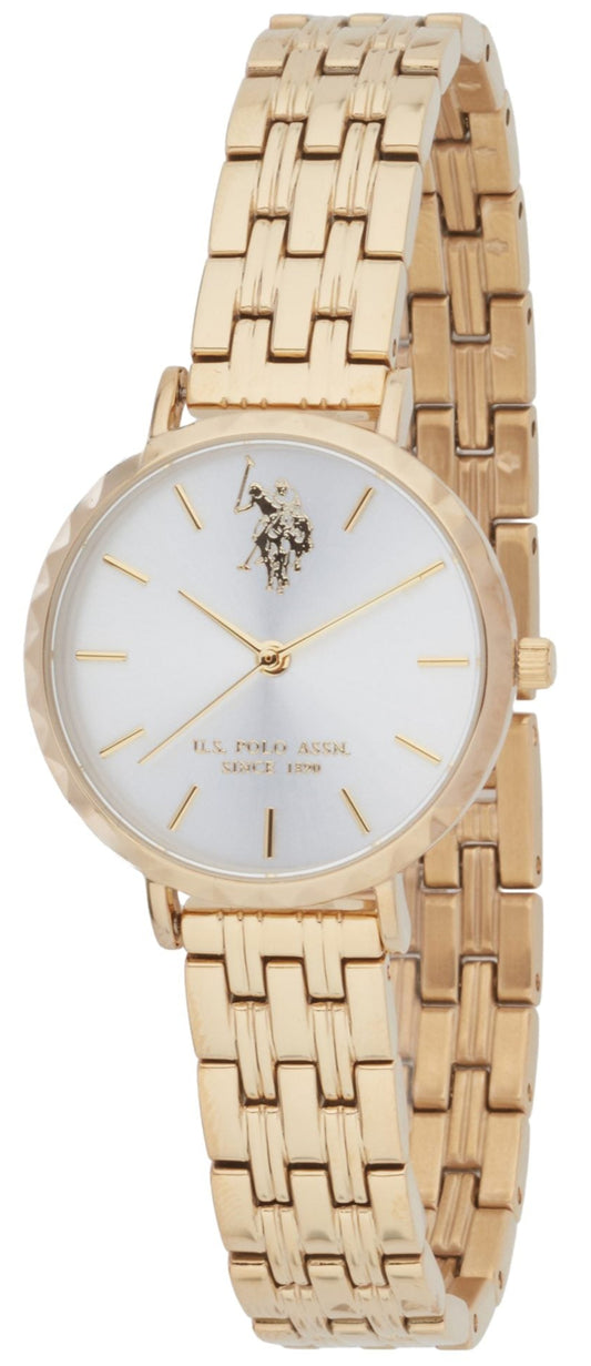 US POLO USP8107ST Camille Silver Metallic Mesh Bracelet