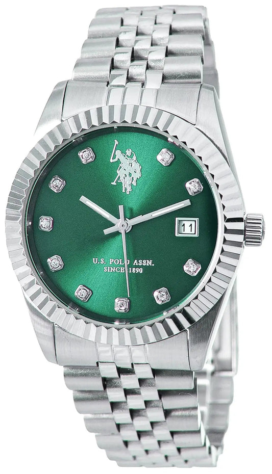 U.S. POLO USP8379GR Audrey Silver Stainless Steel Bracelet