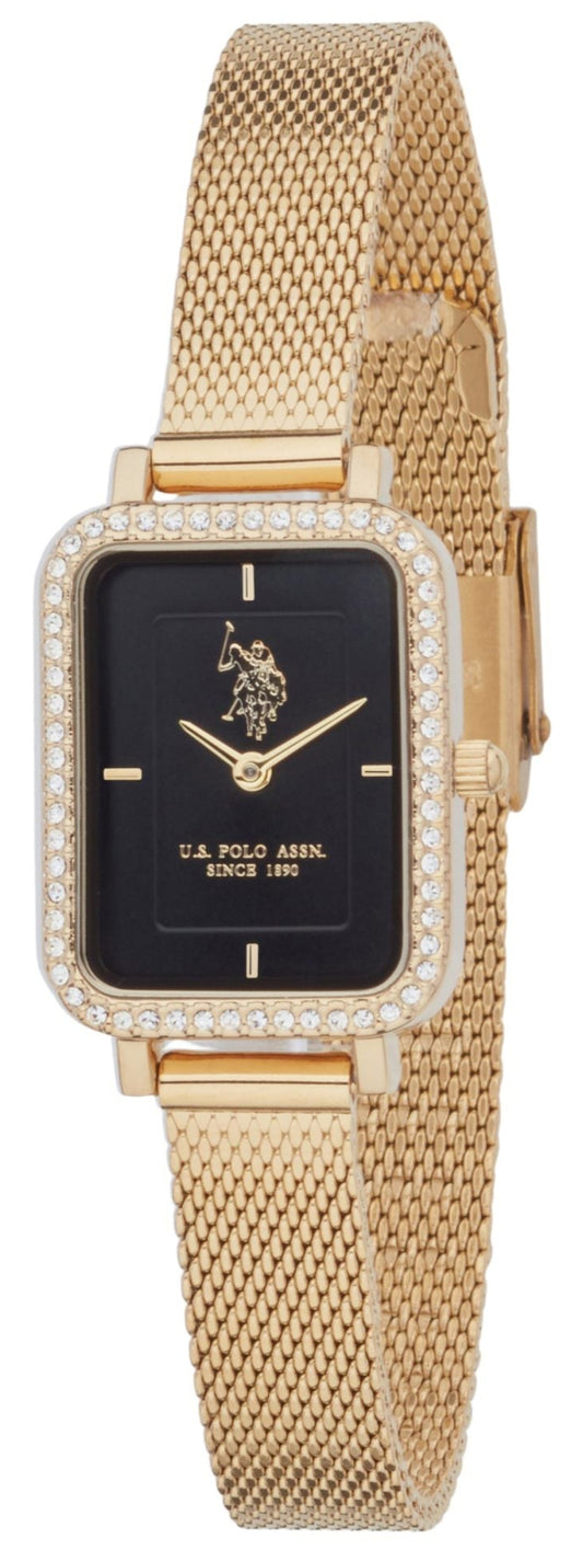 US POLO USP8107ST Camille Silver Metallic Mesh Bracelet