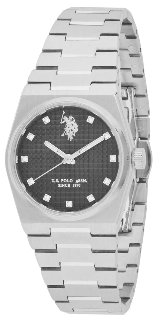 US POLO USP8107ST Camille Silver Metallic Mesh Bracelet