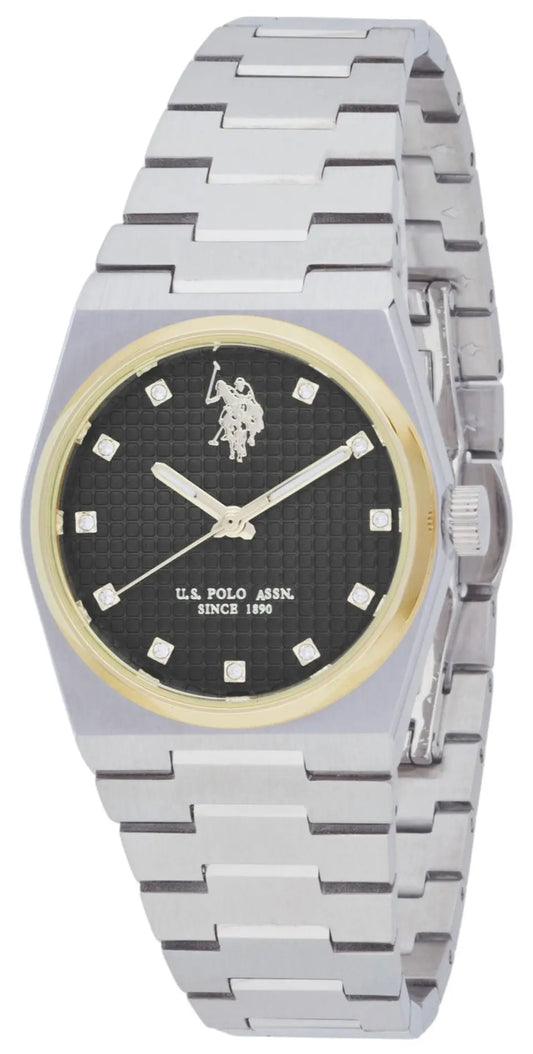 US POLO USP8107ST Camille Silver Metallic Mesh Bracelet