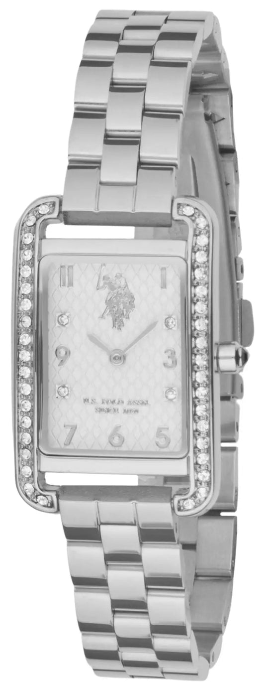 US POLO USP8107ST Camille Silver Metallic Mesh Bracelet