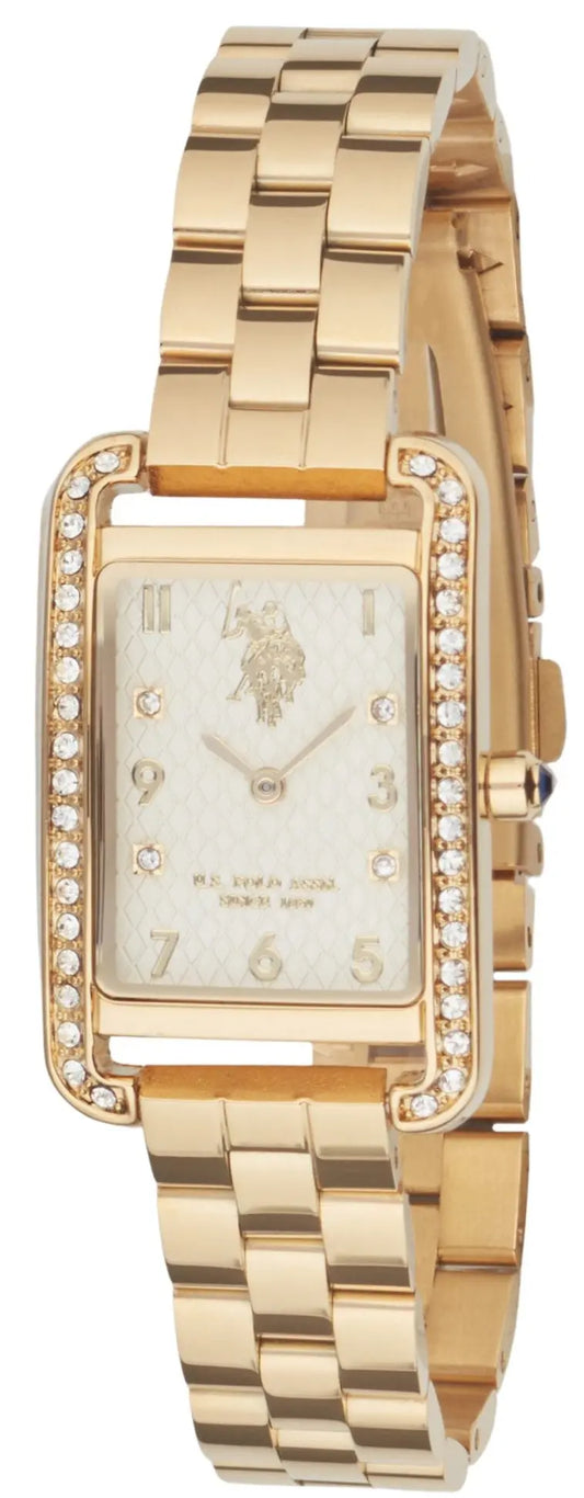 US POLO USP8107ST Camille Silver Metallic Mesh Bracelet
