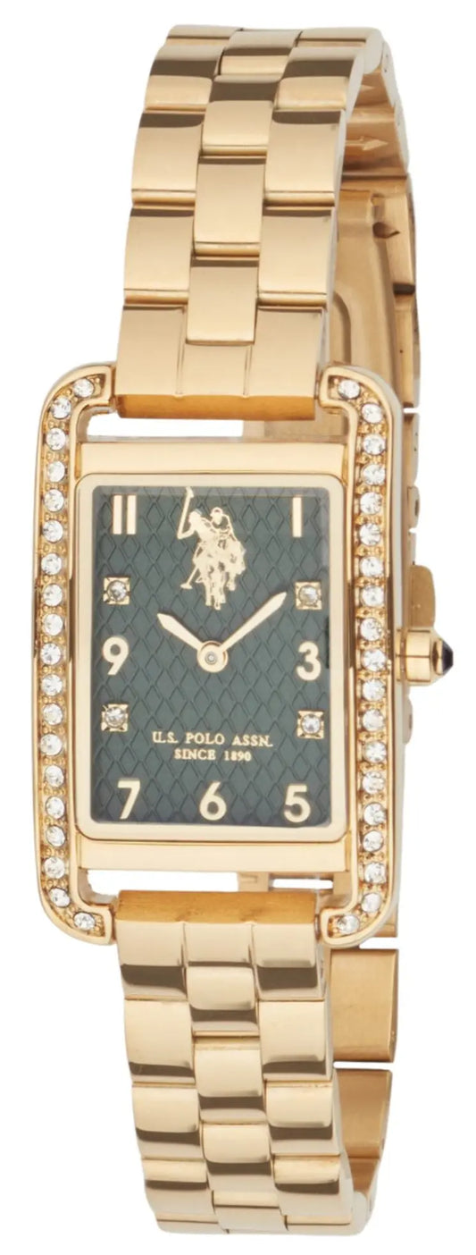 US POLO USP8107ST Camille Silver Metallic Mesh Bracelet